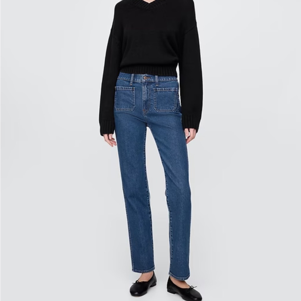 GAP Women's Straight Leg Blue Jeans